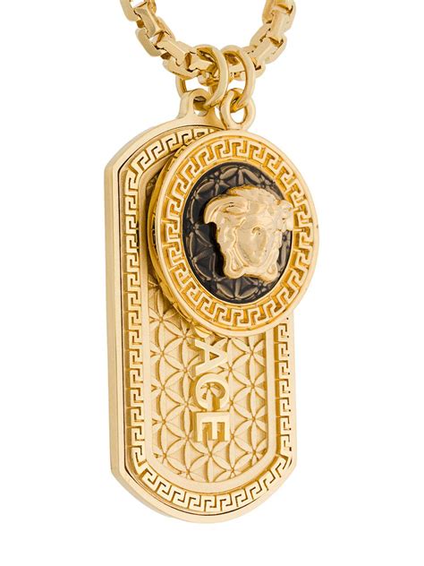 versace chain dog tag|Versace dog collars.